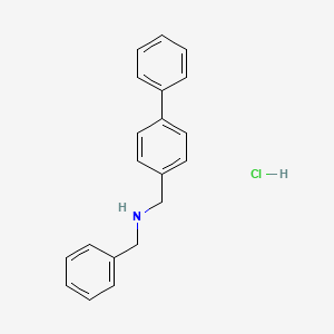 molecular formula C20H20ClN B2396761 n-Benzyl-1-(4-biphenylyl)methanamine hydrochloride CAS No. 1048640-47-6; 294885-81-7