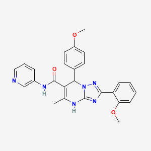 B2396776 2-(2-methoxyphenyl)-7-(4-methoxyphenyl)-5-methyl-N-(pyridin-3-yl)-4,7-dihydro-[1,2,4]triazolo[1,5-a]pyrimidine-6-carboxamide CAS No. 539798-35-1