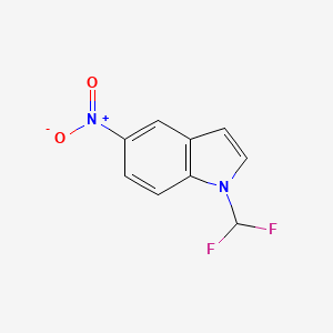 molecular formula C9H6F2N2O2 B2396781 1-(difluoromethyl)-5-nitro-1H-indole CAS No. 1770141-59-7
