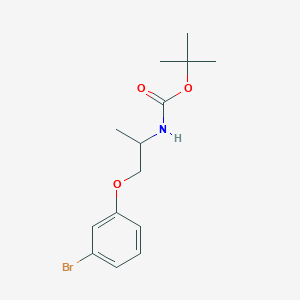 molecular formula C14H20BrNO3 B2396828 tert-Butyl N-[1-(3-bromophenoxy)propan-2-yl]carbamate CAS No. 2237234-99-8