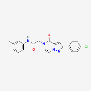 molecular formula C21H17ClN4O2 B2396832 2-(2-(4-chlorophenyl)-4-oxopyrazolo[1,5-a]pyrazin-5(4H)-yl)-N-(m-tolyl)acetamide CAS No. 1242907-11-4
