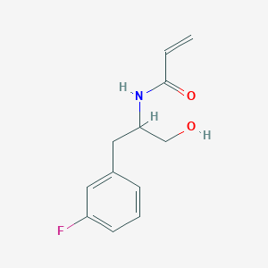 molecular formula C12H14FNO2 B2396838 N-[1-(3-Fluorophenyl)-3-hydroxypropan-2-yl]prop-2-enamide CAS No. 2361642-22-8