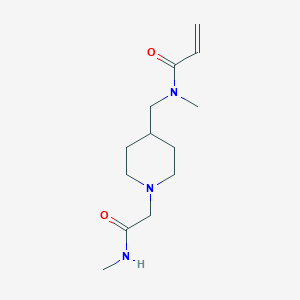 molecular formula C13H23N3O2 B2396839 N-Methyl-N-[[1-[2-(methylamino)-2-oxoethyl]piperidin-4-yl]methyl]prop-2-enamide CAS No. 2411227-55-7