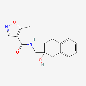 molecular formula C16H18N2O3 B2396841 N-((2-hydroxy-1,2,3,4-tetrahydronaphthalen-2-yl)methyl)-5-methylisoxazole-4-carboxamide CAS No. 1448050-80-3