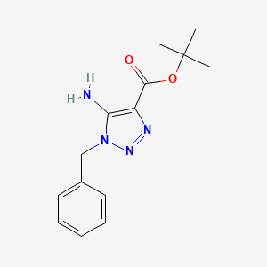 molecular formula C14H18N4O2 B2396844 Tert-butyl 5-amino-1-benzyltriazole-4-carboxylate CAS No. 2248332-36-5