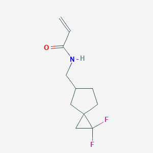 molecular formula C11H15F2NO B2396880 N-[(2,2-Difluorospiro[2.4]heptan-6-yl)methyl]prop-2-enamide CAS No. 2361657-60-3