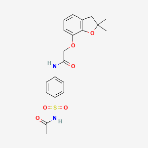 molecular formula C20H22N2O6S B2396887 2-[(2,2-dimethyl-2,3-dihydro-1-benzofuran-7-yl)oxy]-N-[4-(acetamidosulfonyl)phenyl]acetamide CAS No. 941943-86-8