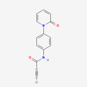 molecular formula C14H10N2O2 B2396896 N-[4-(2-oxo-1,2-dihydropyridin-1-yl)phenyl]prop-2-ynamide CAS No. 2097860-84-7
