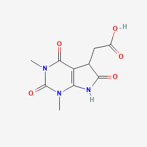 molecular formula C10H11N3O5 B2396908 (1,3-Dimethyl-2,4,6-trioxo-2,3,4,5,6,7-hexahydro-1H-pyrrolo[2,3-d]pyrimidin-5-yl)-acetic acid CAS No. 208465-97-8