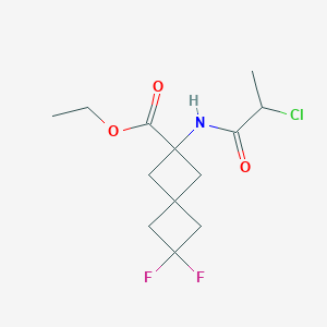 molecular formula C13H18ClF2NO3 B2396921 Ethyl 6-(2-chloropropanoylamino)-2,2-difluorospiro[3.3]heptane-6-carboxylate CAS No. 2411295-76-4
