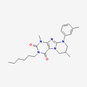 3-hexyl-1,7-dimethyl-9-(3-methylphenyl)-7,8-dihydro-6H-purino[7,8-a]pyrimidine-2,4-dione