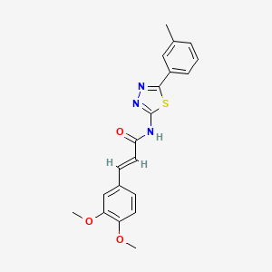 (E)-3-(3,4-dimethoxyphenyl)-N-(5-(m-tolyl)-1,3,4-thiadiazol-2-yl)acrylamide