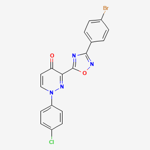 3-(3-(4-bromophenyl)-1,2,4-oxadiazol-5-yl)-1-(4-chlorophenyl)pyridazin-4(1H)-one
