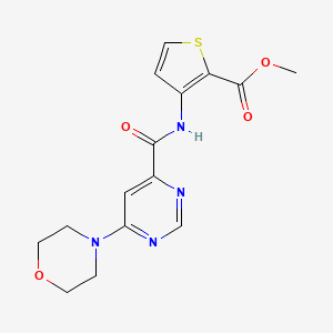 molecular formula C15H16N4O4S B2396983 Methyl 3-(6-morpholinopyrimidine-4-carboxamido)thiophene-2-carboxylate CAS No. 1903712-32-2