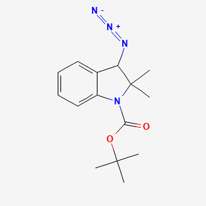 molecular formula C15H20N4O2 B2397009 Tert-butyl 3-azido-2,2-dimethyl-3H-indole-1-carboxylate CAS No. 2089255-51-4