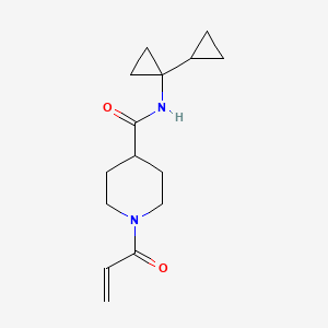 molecular formula C15H22N2O2 B2397028 N-(1-Cyclopropylcyclopropyl)-1-prop-2-enoylpiperidine-4-carboxamide CAS No. 2361896-50-4