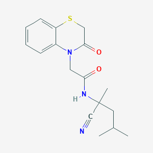 B2397113 N-(1-cyano-1,3-dimethylbutyl)-2-(3-oxo-3,4-dihydro-2H-1,4-benzothiazin-4-yl)acetamide CAS No. 1797623-36-9