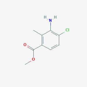 molecular formula C9H10ClNO2 B2397237 Methyl 3-amino-4-chloro-2-methylbenzoate CAS No. 190367-58-9