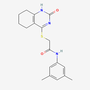 molecular formula C18H21N3O2S B2397264 N-(3,5-dimethylphenyl)-2-[(2-oxo-1,2,5,6,7,8-hexahydroquinazolin-4-yl)sulfanyl]acetamide CAS No. 932961-28-9