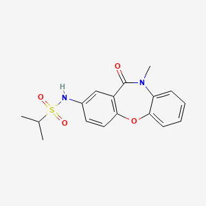 molecular formula C17H18N2O4S B2397265 N-(10-methyl-11-oxo-10,11-dihydrodibenzo[b,f][1,4]oxazepin-2-yl)propane-2-sulfonamide CAS No. 921919-55-3