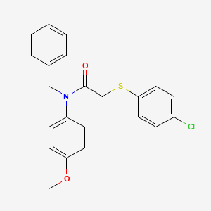 molecular formula C22H20ClNO2S B2397273 N-benzyl-2-[(4-chlorophenyl)sulfanyl]-N-(4-methoxyphenyl)acetamide CAS No. 860788-18-7