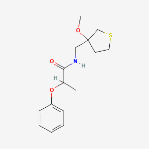 molecular formula C15H21NO3S B2397287 N-[(3-METHOXYTHIOLAN-3-YL)METHYL]-2-PHENOXYPROPANAMIDE CAS No. 1448124-14-8