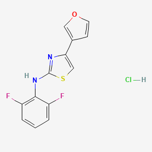 molecular formula C13H9ClF2N2OS B2397318 N-(2,6-difluorophenyl)-4-(furan-3-yl)thiazol-2-amine hydrochloride CAS No. 2034365-21-2