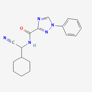 molecular formula C17H19N5O B2397338 N-[Cyano(cyclohexyl)methyl]-1-phenyl-1,2,4-triazole-3-carboxamide CAS No. 2190311-19-2