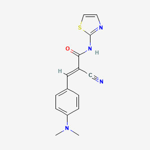 (E)-2-cyano-3-[4-(dimethylamino)phenyl]-N-(1,3-thiazol-2-yl)prop-2-enamide
