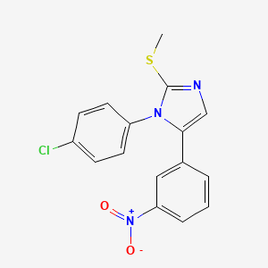 1-(4-chlorophenyl)-2-(methylthio)-5-(3-nitrophenyl)-1H-imidazole