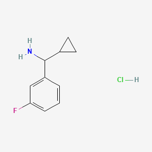 molecular formula C10H13ClFN B2397349 Cyclopropyl(3-fluorophenyl)methanamine hydrochloride CAS No. 844470-94-6