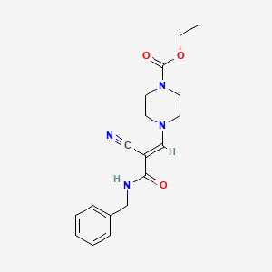 (E)-ethyl 4-(3-(benzylamino)-2-cyano-3-oxoprop-1-en-1-yl)piperazine-1-carboxylate