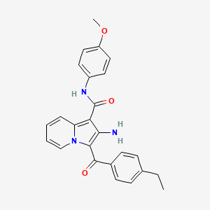 B2397370 2-amino-3-(4-ethylbenzoyl)-N-(4-methoxyphenyl)indolizine-1-carboxamide CAS No. 903280-10-4