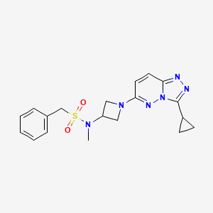 molecular formula C19H22N6O2S B2397374 N-(1-(3-cyclopropyl-[1,2,4]triazolo[4,3-b]pyridazin-6-yl)azetidin-3-yl)-N-methyl-1-phenylmethanesulfonamide CAS No. 2320467-84-1