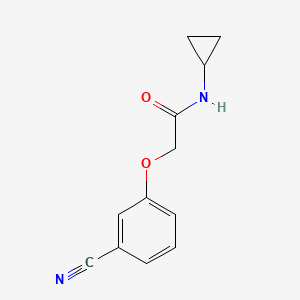 molecular formula C12H12N2O2 B2397399 2-(3-cyanophenoxy)-N-cyclopropylacetamide CAS No. 850700-80-0