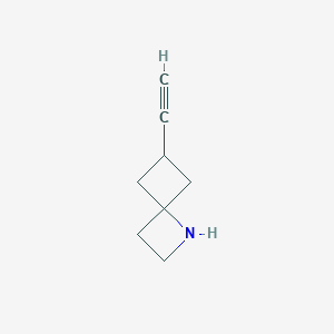 molecular formula C8H11N B2397415 6-Ethynyl-1-azaspiro[3.3]heptane CAS No. 2287287-60-7
