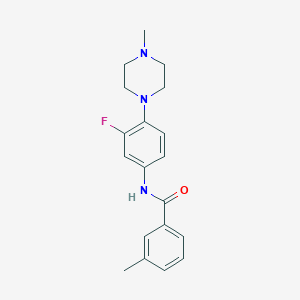 molecular formula C19H22FN3O B2397420 N-[3-fluoro-4-(4-methylpiperazin-1-yl)phenyl]-3-methylbenzamide CAS No. 478079-60-6