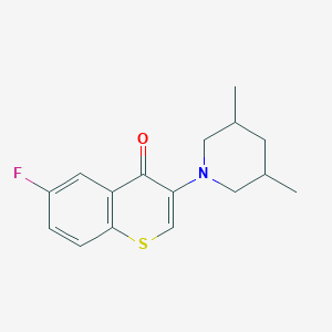 molecular formula C16H18FNOS B2397434 3-(3,5-dimethylpiperidin-1-yl)-6-fluoro-4H-thiochromen-4-one CAS No. 921044-05-5
