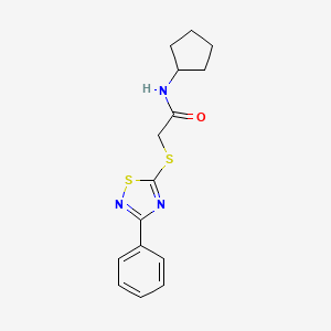 B2397438 N-cyclopentyl-2-((3-phenyl-1,2,4-thiadiazol-5-yl)thio)acetamide CAS No. 864856-29-1