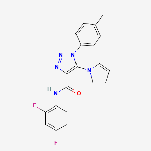 N~4~-(2,4-difluorophenyl)-1-(4-methylphenyl)-5-(1H-pyrrol-1-yl)-1H-1,2,3-triazole-4-carboxamide
