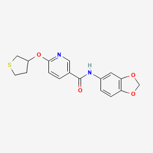 N-(benzo[d][1,3]dioxol-5-yl)-6-((tetrahydrothiophen-3-yl)oxy)nicotinamide