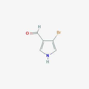 molecular formula C5H4BrNO B2397458 4-bromo-1H-pyrrole-3-carbaldehyde CAS No. 1378850-57-7