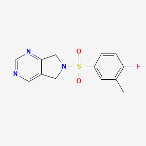 6-((4-fluoro-3-methylphenyl)sulfonyl)-6,7-dihydro-5H-pyrrolo[3,4-d]pyrimidine