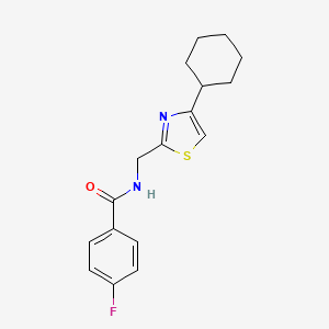 N-((4-cyclohexylthiazol-2-yl)methyl)-4-fluorobenzamide