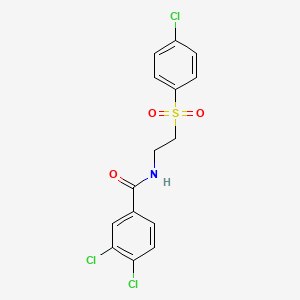 3,4-dichloro-N-{2-[(4-chlorophenyl)sulfonyl]ethyl}benzenecarboxamide