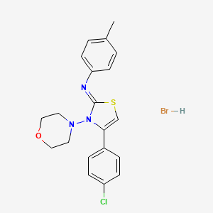 (Z)-N-(4-(4-chlorophenyl)-3-morpholinothiazol-2(3H)-ylidene)-4-methylaniline hydrobromide