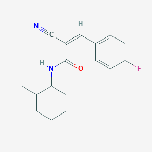 (Z)-2-Cyano-3-(4-fluorophenyl)-N-(2-methylcyclohexyl)prop-2-enamide