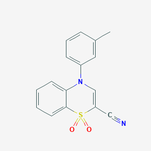 4-(m-tolyl)-4H-benzo[b][1,4]thiazine-2-carbonitrile 1,1-dioxide