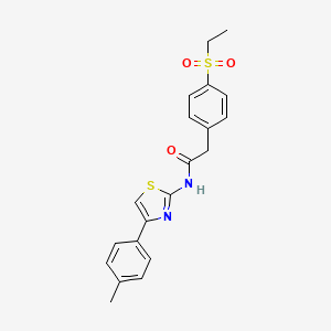 2-(4-(ethylsulfonyl)phenyl)-N-(4-(p-tolyl)thiazol-2-yl)acetamide