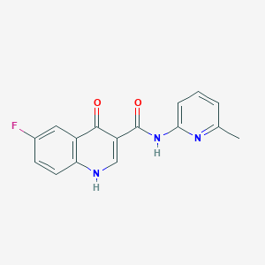 6-fluoro-4-hydroxy-N-(6-methylpyridin-2-yl)quinoline-3-carboxamide